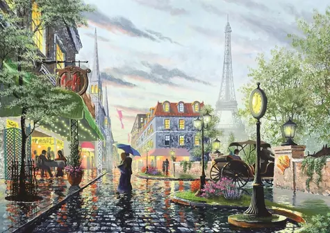 ART PUZZLE 4574 Puzzle Letní déšť v Paříži / 2000 dílků / od 15 let