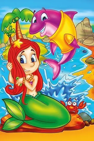 ART PUZZLE 5858 Dřevěné puzzle Mořská panna a její přátelé / 16 dílků / od 3 let