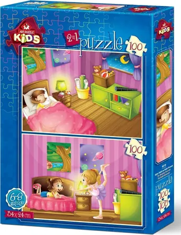ART PUZZLE 4518 Puzzle Večerka a baletní zkouška / 2x100 dílků / od 6 let