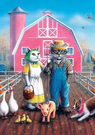 ART PUZZLE 5028 Puzzle Kočičí farmáři / 260 dílků / od 8 let