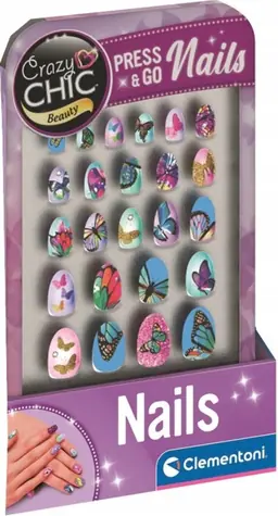 Clementoni Crazy Chic Beauty: Press & Go Nails Butterfly / od 6 let