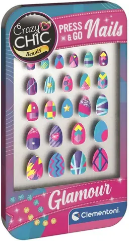 Clementoni Crazy Chic Beauty: Press & Go Nails Glamour / od 6 let
