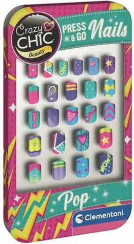 Clementoni Crazy Chic Beauty: Press & Go Nails Pop / od 6 let