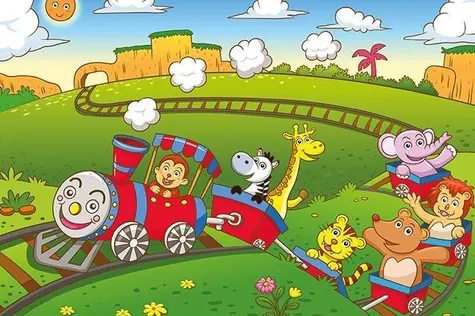 ART PUZZLE 5869 Dřevěné puzzle Zvířecí vláček / 25 dílků / od 4 let