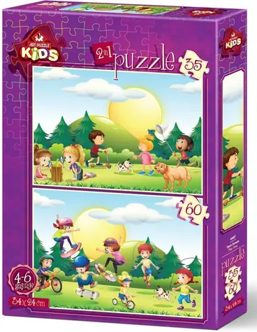 ART PUZZLE 4497 Puzzle Čas na hraní / 35+60 dílků / od 4 let