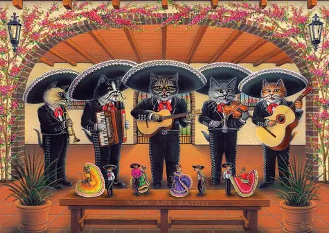 ART PUZZLE 5082 Puzzle Kočičí flamenco skupina / 500 dílků / od 8 let