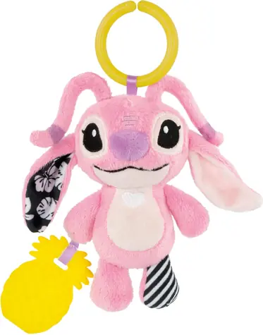 Clementoni BABY Plyšové chrastítko Stitch: Angel / od 3 měsíců
