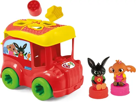 Clementoni Soft Clemmy Vkládací senzorický autobus Bing s 8 kostkami / od 18 měsíců