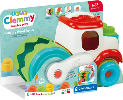 Clementoni Soft Clemmy Vkládací senzorický nakladač s kostkami / od 6 měsíců