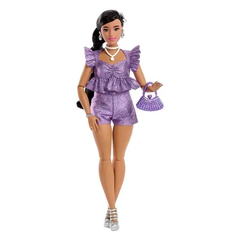 Mattel Barbie Deluxe modelka - Fialové Kraťasy / od 3 let