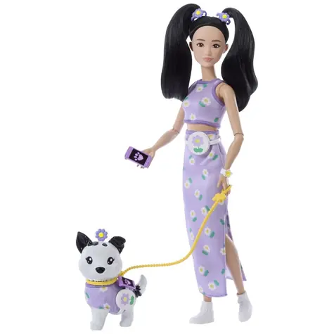 Mattel Barbie panenka styl pro dva - Květiny / od 3 let
