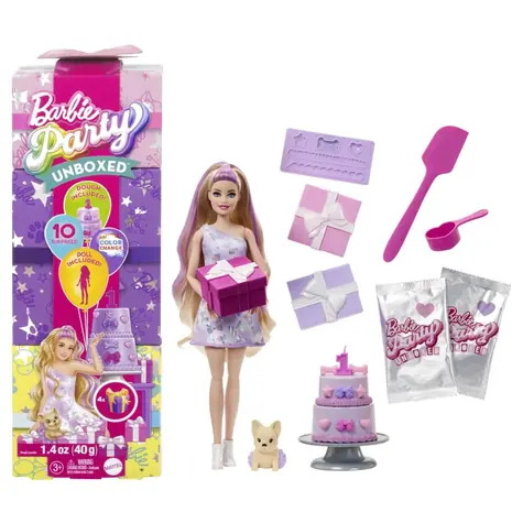Mattel Barbie party reveal Barbie - fialová / od 3 let