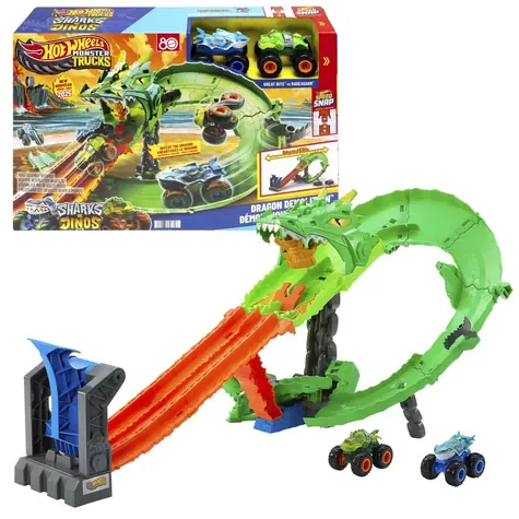 Mattel Hot Wheels Monster trucks dráha dračí zkáza / od 4 let