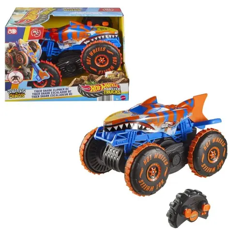 Mattel Hot Wheels RC Monster Trucks Lezec Tiger Shark / od 5 let 