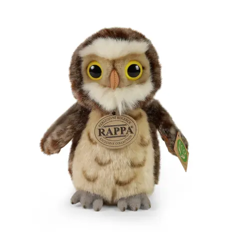 RAPPA Plyšová sova 16 cm / ECO-FRIENDLY / od 0 měsíců