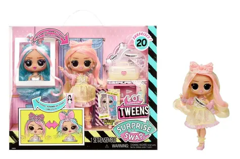 MGA L.O.L. Surprise! Swap Tweens panenka a mini Tweens česací hlava - Winnie / od 4 let