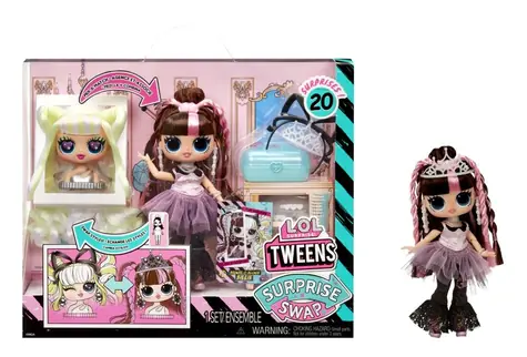 MGA L.O.L. Surprise! Swap Tweens panenka a mini Tweens česací hlava - Billie / od 4 let