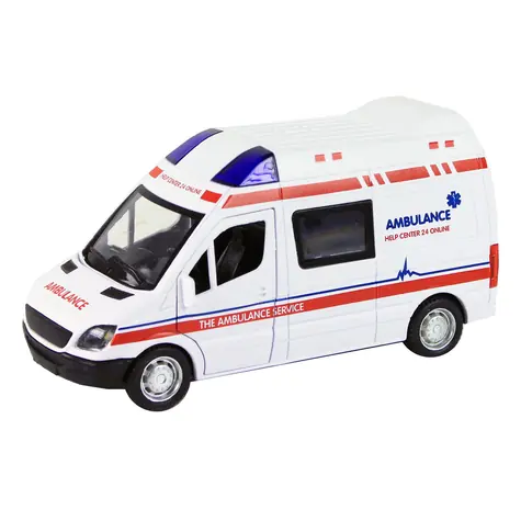 RAPPA 215634 Kovová sanitka - auto se zvukem a světlem / od 3 let