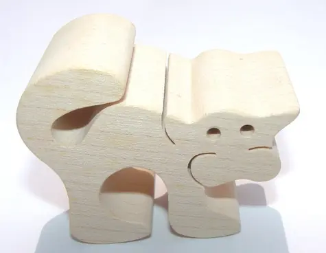 Fauna Dřevěné zvířátko kočka / od 3 let
