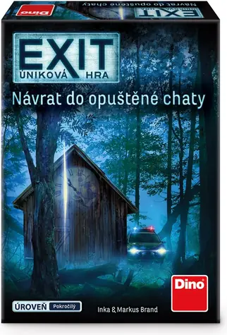 DINO EXIT úniková hra: Návrat do opuštěné chaty / pro 1-4 hráče / délka hry: 90 minut / od 12 let