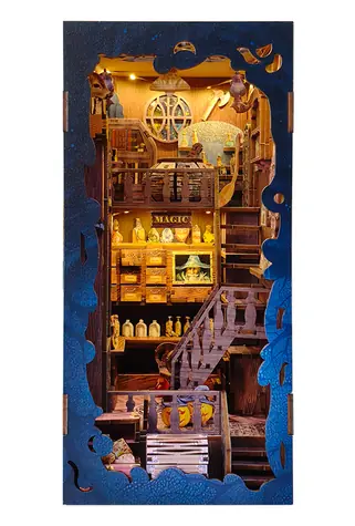 2Kids Toys 3D skládačka Zarážka na knihy Miniatura domečku Magická knihovna