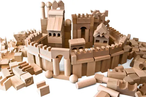 2Kids Toys Kostky přírodní XL 220 ks