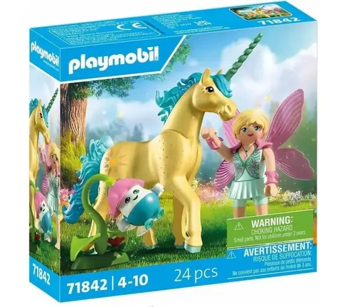 Playmobil® Magic 71842 Sběratelský jednorožec Sluneční květ s vílou / Počet dílků: 24 / od 4 let