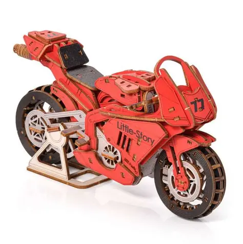 Little Story 3D dřevěná skládačka Grand Prix červený