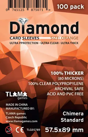 TLAMA games Obaly na karty Diamond Orange: Chimera Standard (57,5x89 mm) (80 mikronů, 100 ks)