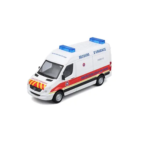 Bburago EMERGENCY Vozidlo záchranné služby - Mercedes-Benz Sprinter / 1:50 / od 3 let