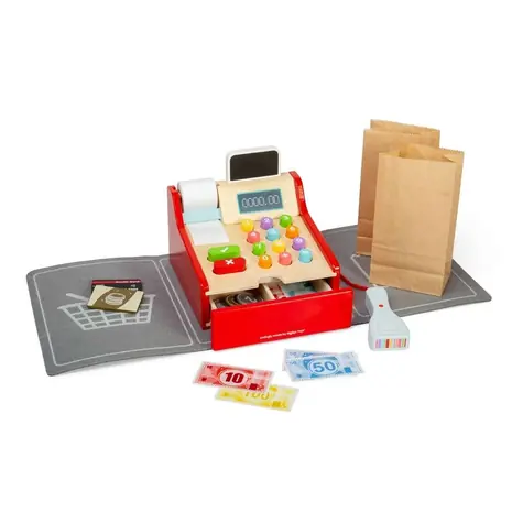 Bigjigs Toys Dětská dřevěná pokladna / od 3 let