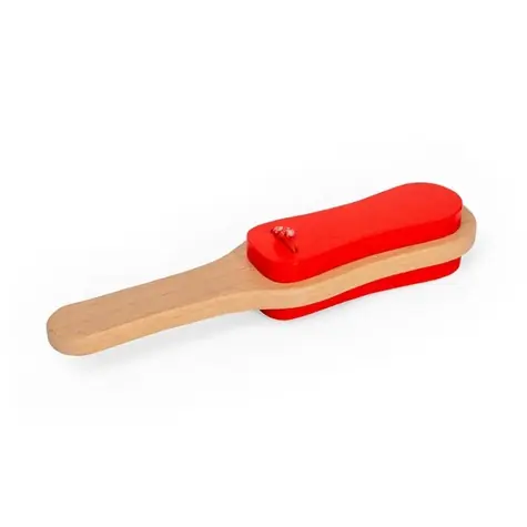 Bigjigs Toys Dřevěné kastaněty s rukojetí / od 18 měsíců