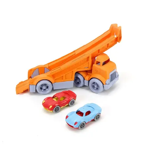 Green Toys Kamion se 2 závodními auty / od 6 měsíců
