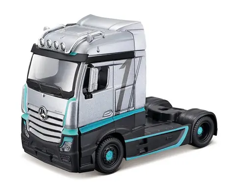 Bburago Haulers custom cabs Kamion M-B Actros Gigaspace stříbrná / 1:43 / od 3 let
