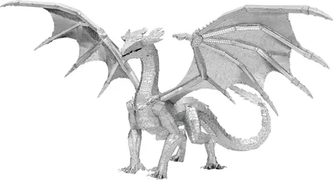 Metal Earth 3D puzzle Premium Series: Ocelový drak / 223 dílků / od 14 let