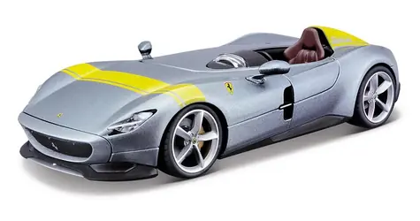 Bburago RACE+PLAY Ferrari Monza SP1 stříbrná / 1:24 / od 3 let