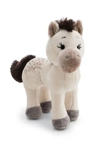 NICI plyš Pony Mony bílý 17 cm / GREEN kolekce / od 12 měsíců