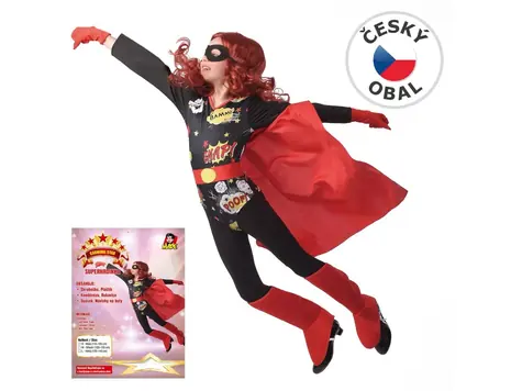 Made 09614 - Šaty na karneval - superhrdinka 130 - 140 cm