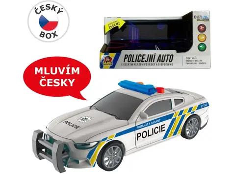 Made 10710 - Policejní auto na setrvačník / 17 cm / 3x AG13 / od 3 let