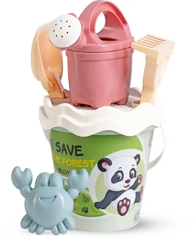 Androni RECYKLACE PASTEL Sada na písek les s konvičkou - střední / od 10 měsíců