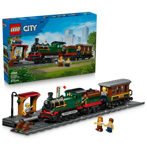 LEGO® City 60511 Vintage parní vlak / Počet dílků: 575 / od 7 let