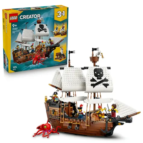 LEGO® Creator 3 v 1 31387 Kultovní pirátská loď / Počet dílků: 1074 / od 9 let