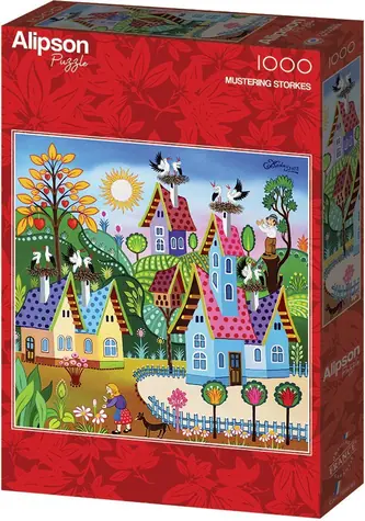 ALIPSON Čtvercové puzzle Slet čápů / 1000 dílků / od 14 let