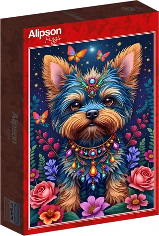 ALIPSON Puzzle Pejsek v říši květin / 1000 dílků / od 14 let