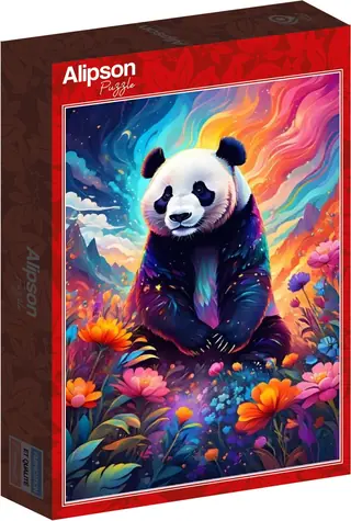 ALIPSON Puzzle Barevná panda / 1000 dílků / od 14 let