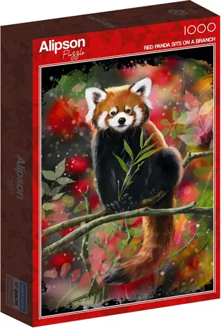 ALIPSON Puzzle Panda červená na větvi / 1000 dílků / od 14 let
