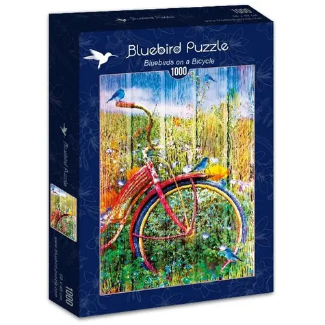 BLUEBIRD Puzzle Modří ptáčci na kole / 1000 dílků / od 14 let