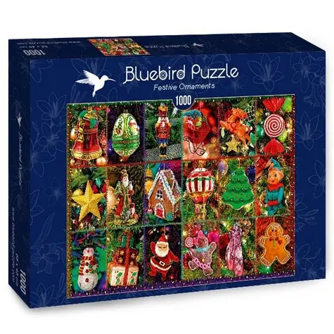 BLUEBIRD Puzzle Vánoční ozdoby / 1000 dílků / od 14 let