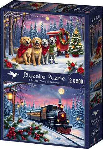 BLUEBIRD Puzzle Vánoce přicházejí / 2x500 dílků / od 12 let