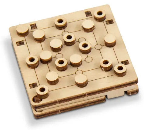 WOODEN CITY 3D Dřevěné puzzle hra mini Mlýn / 24 dílků / od 14 let